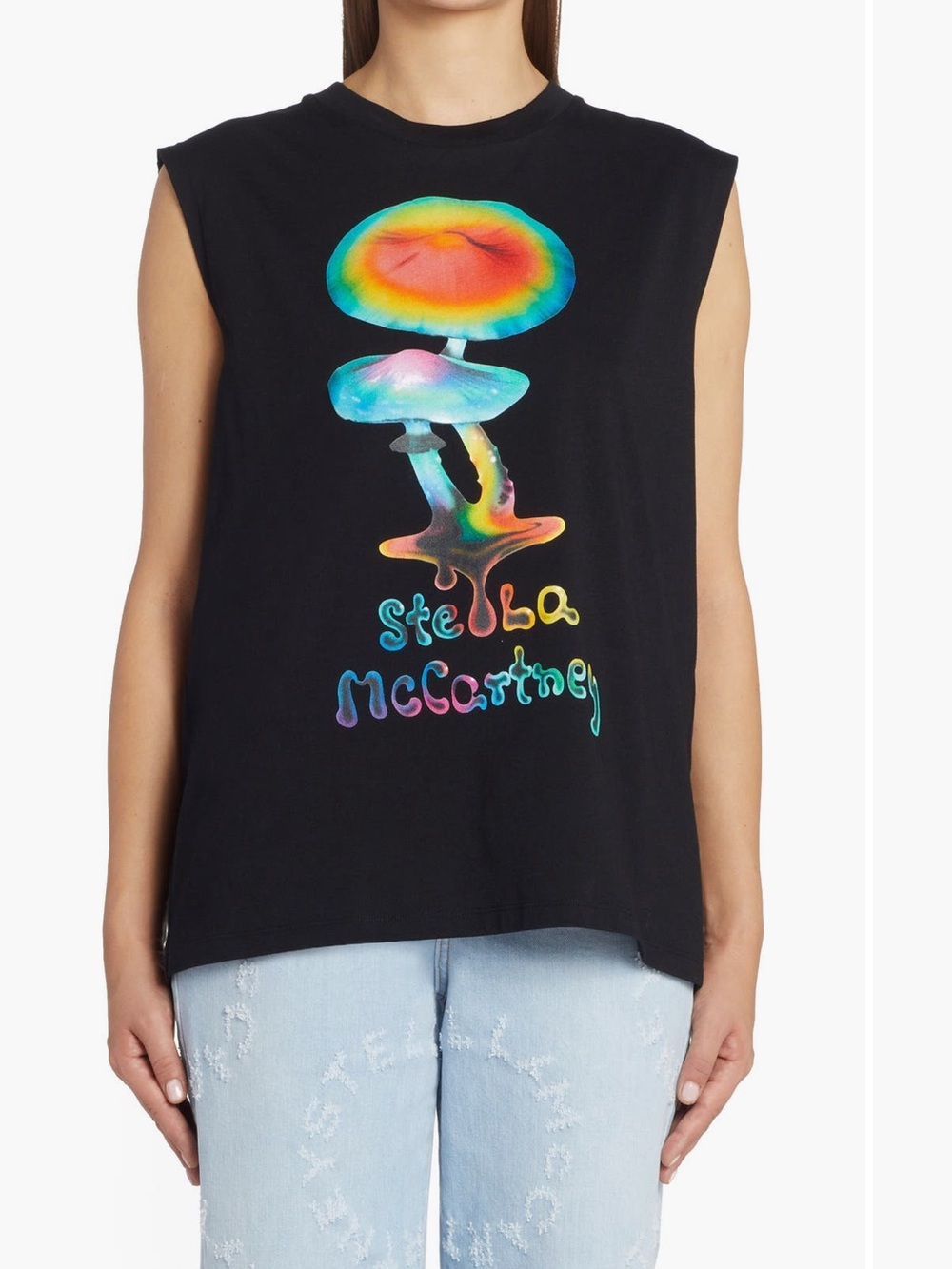 Stella McCartney Airbrush Mushroom Graphic Tank